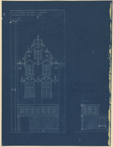 206809 Opstand van de voorgevel van het huis Klein Fresenburg aan de Oudegracht te Utrecht.N.B. Het huis Klein ...